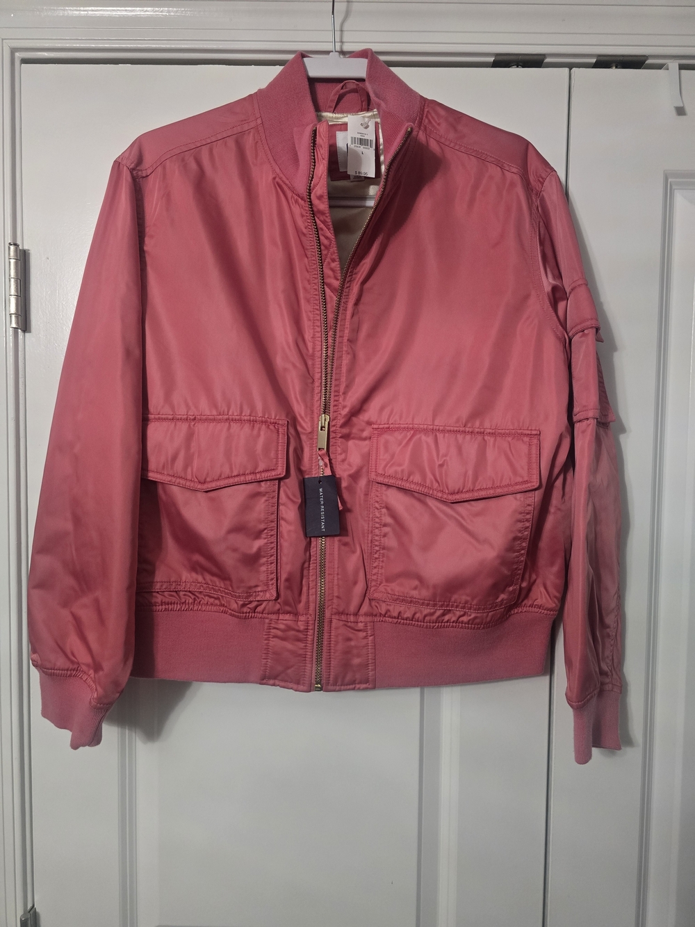 Women's Pink Bomber Jacket - Lightweight Casual Coat